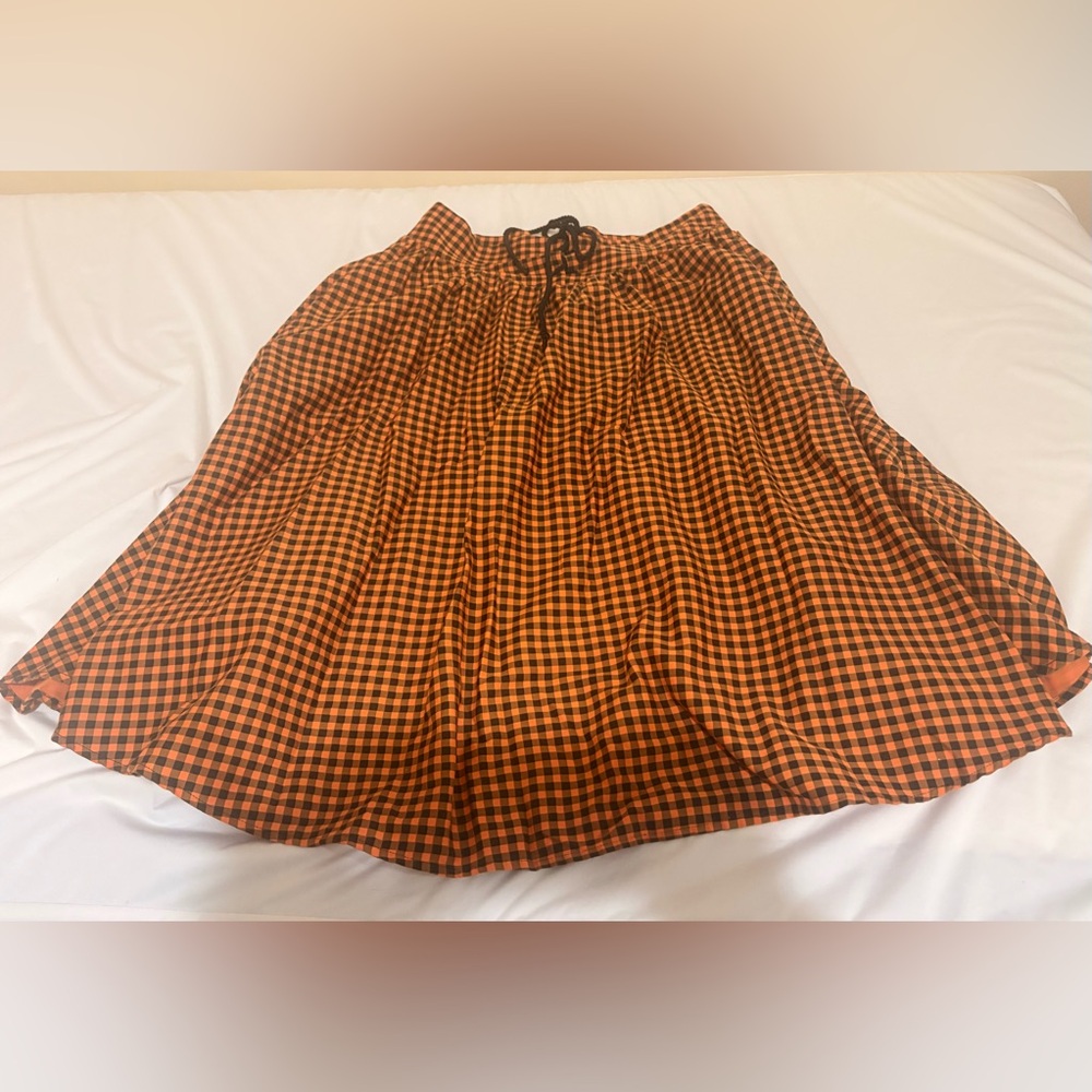 Vixen by Micheline Pitt Pumpkin Gingham Corset Skirt